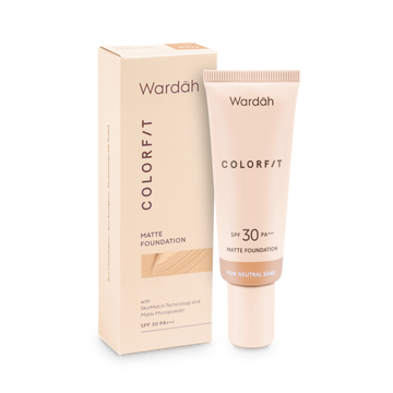 Wardah, Color Fit, Matte Foundation, 42N Neutral Sand, 25 ml